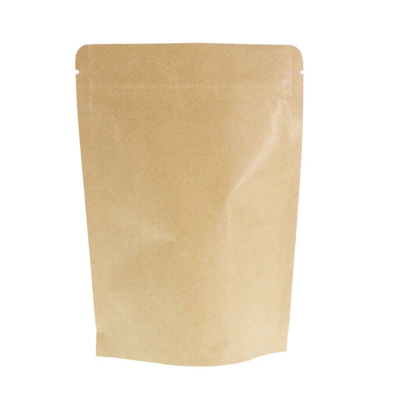 SumDirect Kraft Stand Up Pouches - 50 Pack 5x7 Inch Zipper Food Storage Reusable Bags with Foil Lined for Home or Business (Brown) - Image 1